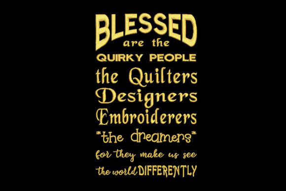 Artists Quote: A Charming, Versatile Embroidery Design for Personalized Gifts