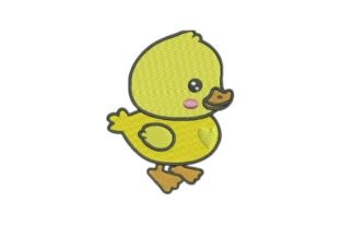 Baby Duck Cartoon: Sweet, Stitch-Ready Charm for Handmade Gifts
