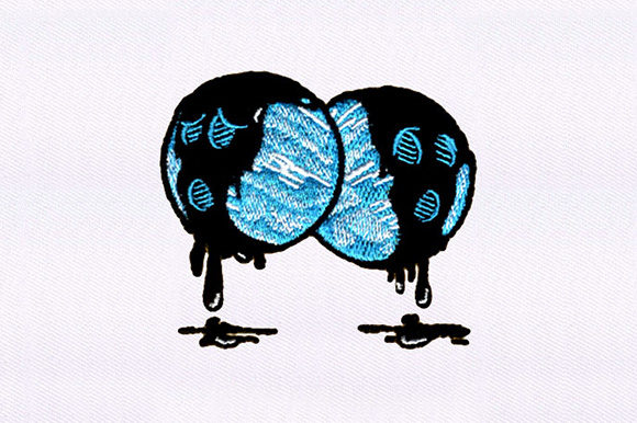 Global Warming Earth Embroidery Design