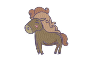 Horse Cartoon: A Seasonal Embroidery Gem