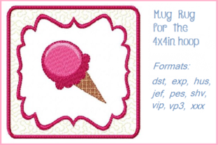 Ice Cream Embroidery Design