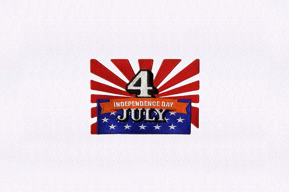 Independence Day Embroidery Design