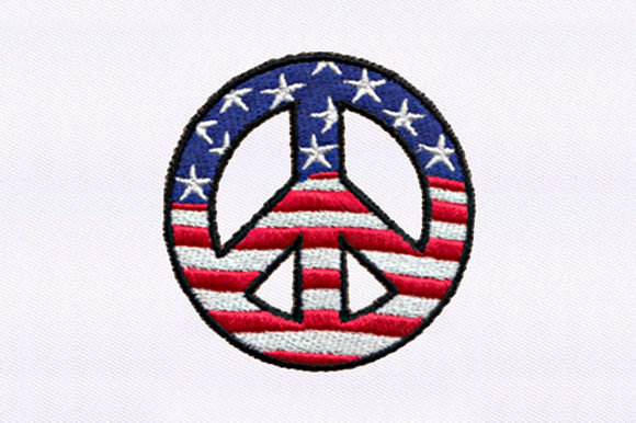 Us Flag Peace Symbol Embroidery Review